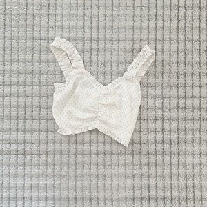 Promesa Cream and White Polka Dot Bralette